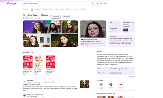 create a google knowledge panel or graph for any category