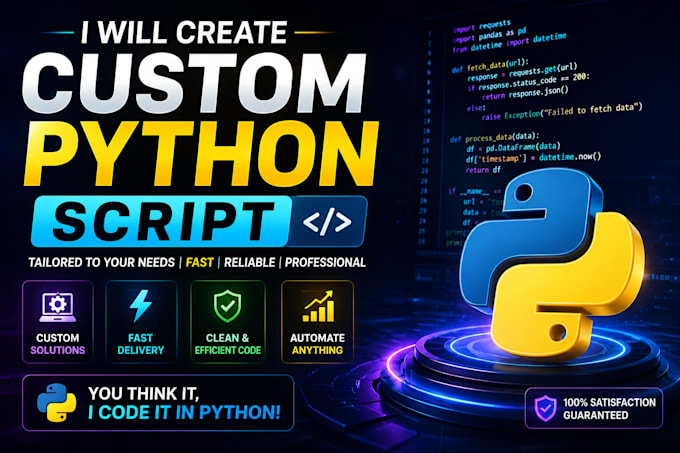 write any custom python script and automation for you
