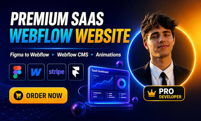 design webflow saas website figma to webflow developer landing page