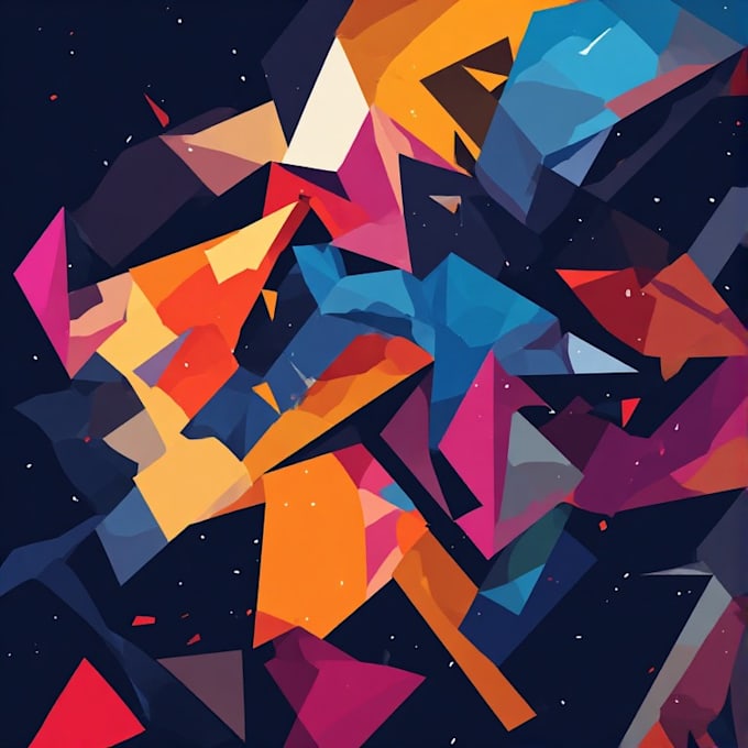 create abstract geometric digital art