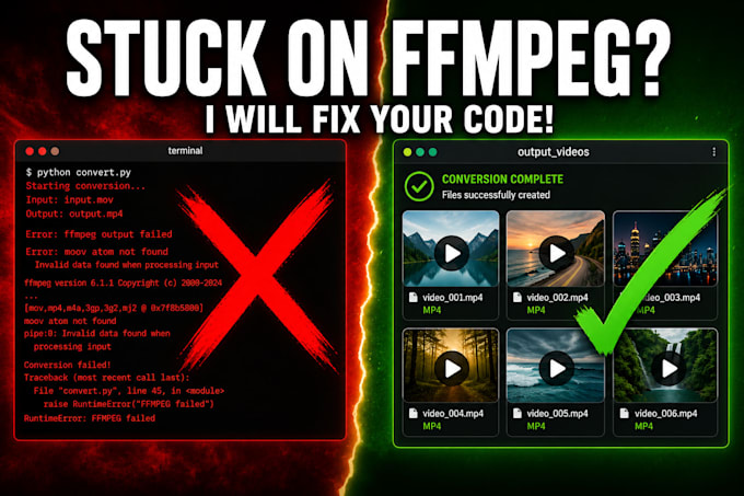 test and debug your ffmpeg pipeline and script to make it stable
