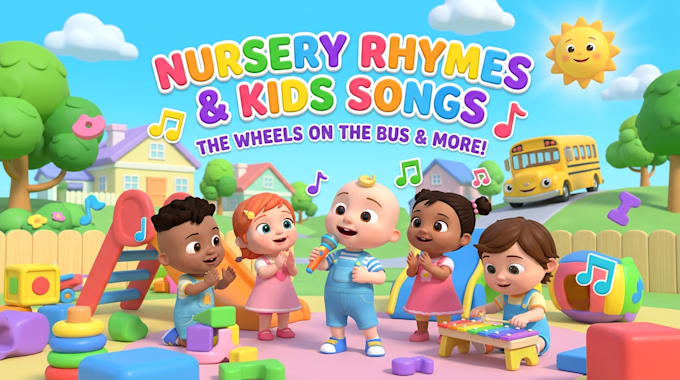create premium cocomelon style 3d ai nursery rhymes  animation for kids