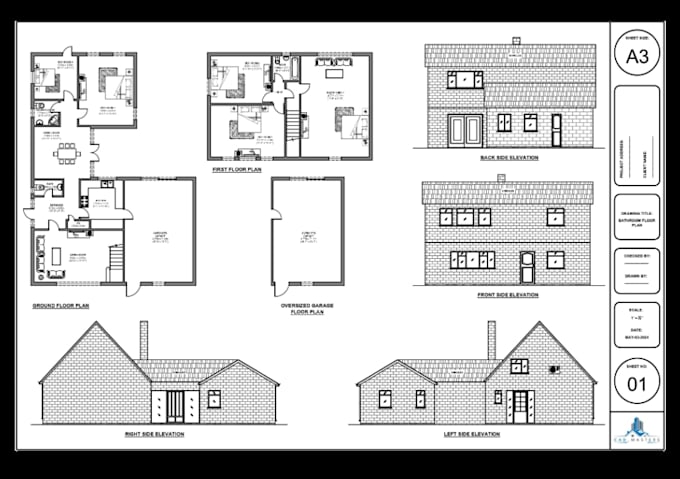 be architect, architectural 2d floor plans, elevations