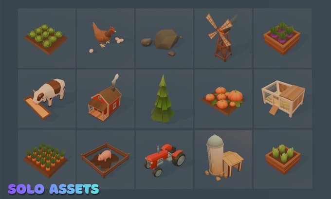 do a 3d low poly assets