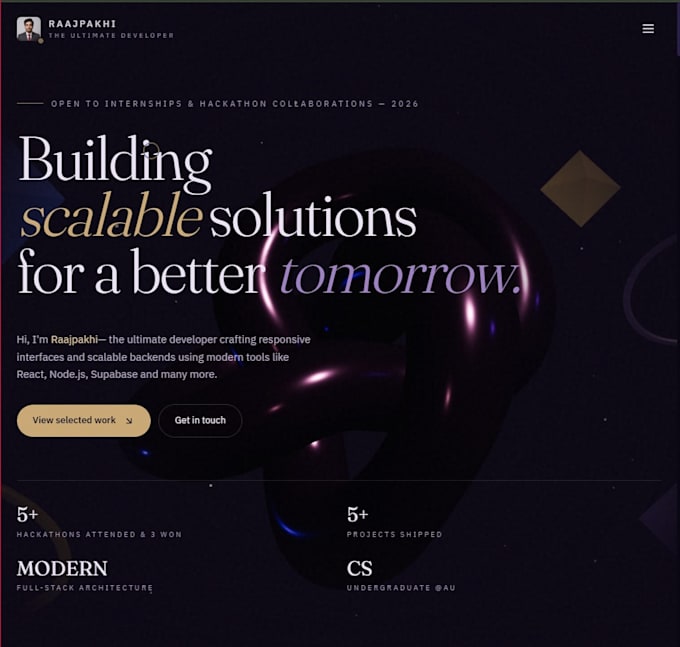build a modern and responsive portfolio website