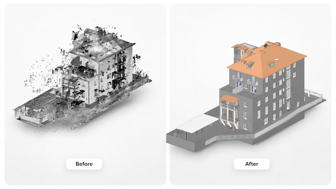 convert point cloud to revit bim model, matterport scan to bim