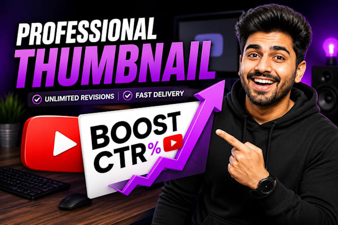 design awesome youtube thumbnail designs for you
