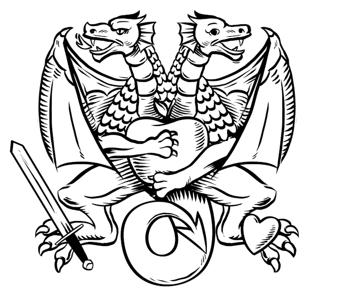 create a regal medieval family crest logo design