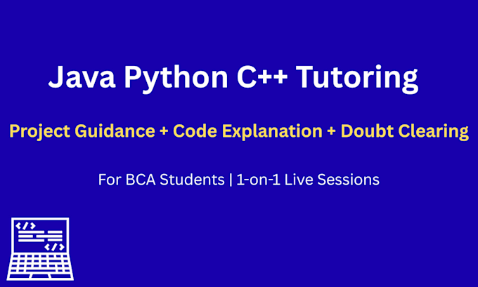 teach java python cpp for bca students with practical coding