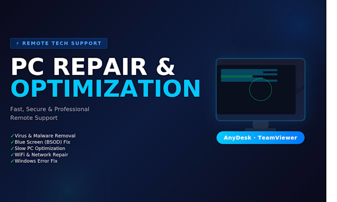 fix your slow windows PC and remove viruses remotely