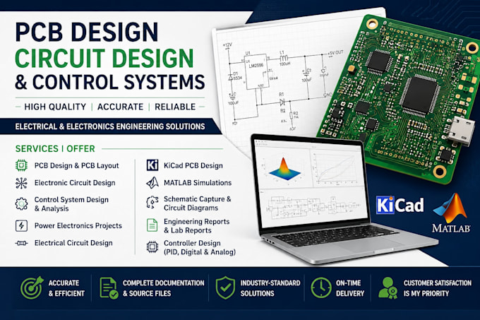 design electronic circuits, pcb layouts and controller design
