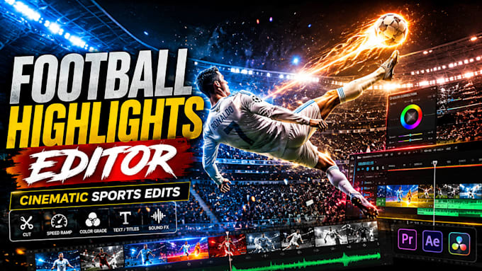 create epic football shots and highlight edits for youtube