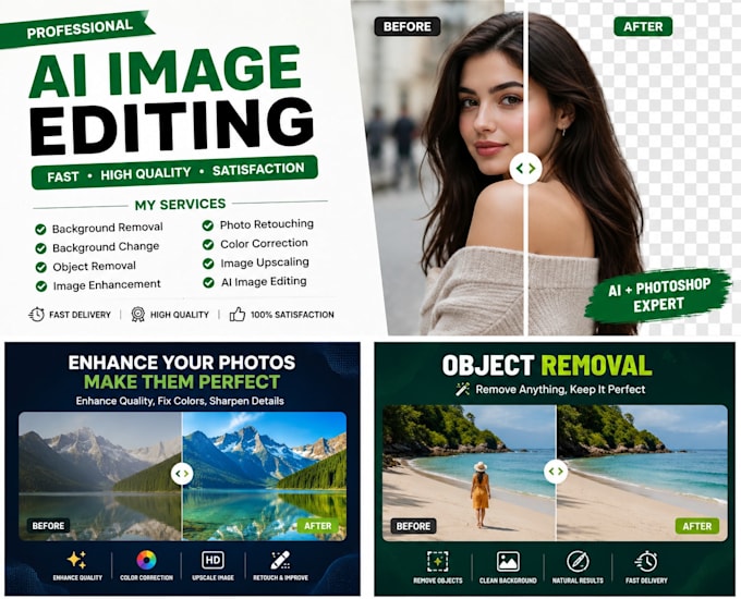 do professional ai image editing, background removal