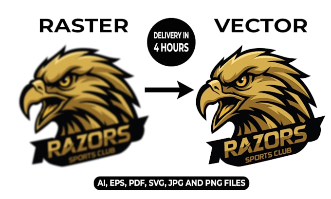 manual vector tracing vectorize and recreate logo