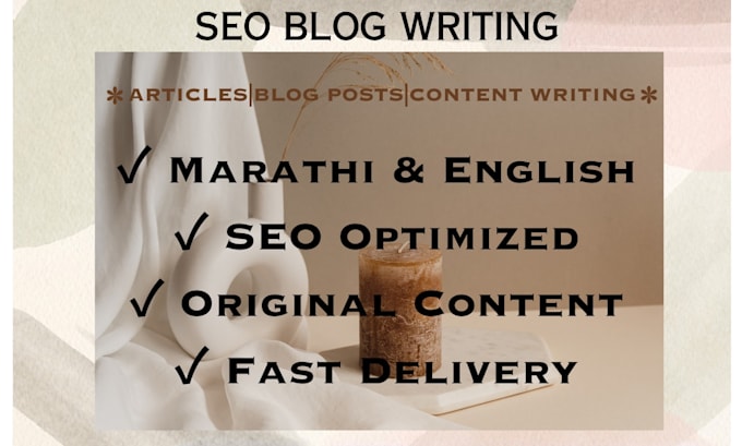 write SEO optimized blog posts and articles