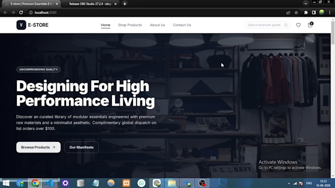 build a responsive website using react with typescript, PHP