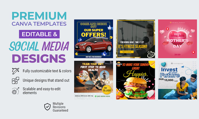 create professional editable canva graphic designs