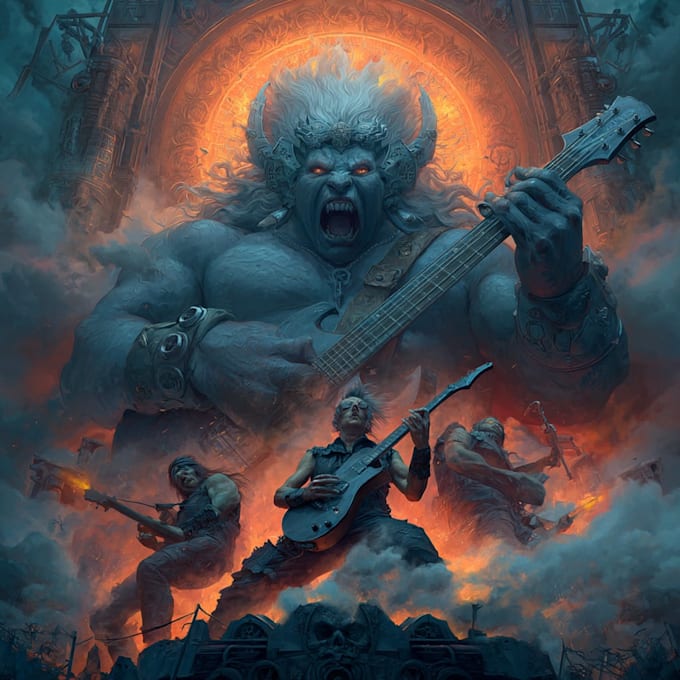 do a metal, punk or rock album cover