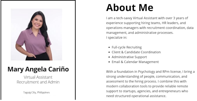 be your recruitment VA and hiring support specialist