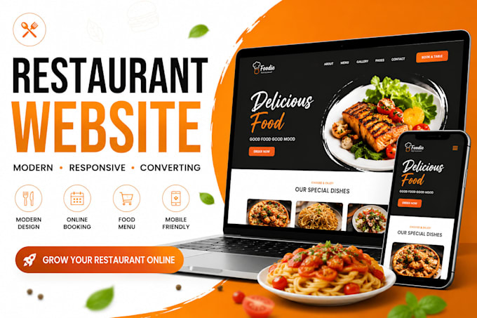 create restaurant and cafe wordpress website with food ordering system