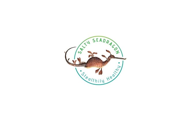design salty sea dragon seaweed crisps logo