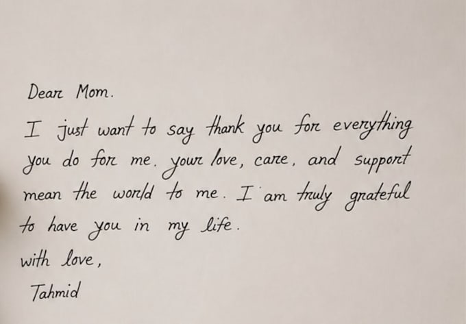write handwrite aesthetic letters,notes, and invitations