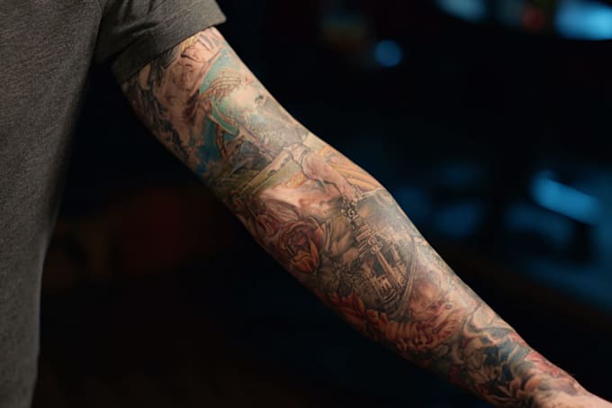 create a tattoo design of tattoo sleeve