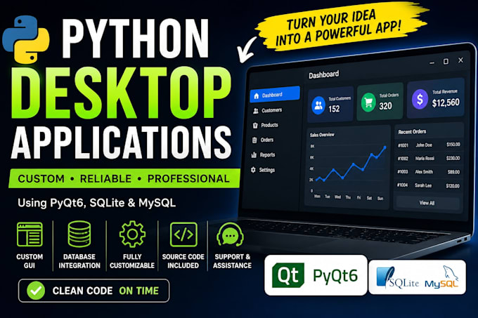 develop a custom python gui desktop application