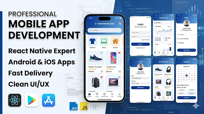 develop a professional mobile app using react native