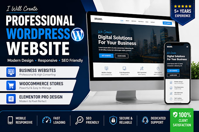 create a modern wordpress website for your business