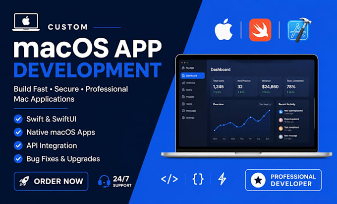 develop macos desktop app with swift, cocoa app, xcode, apple developer, mac