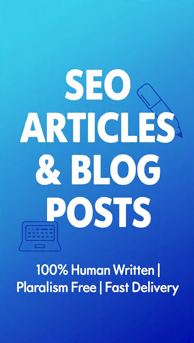 write SEO optimized articles and blog posts for your website