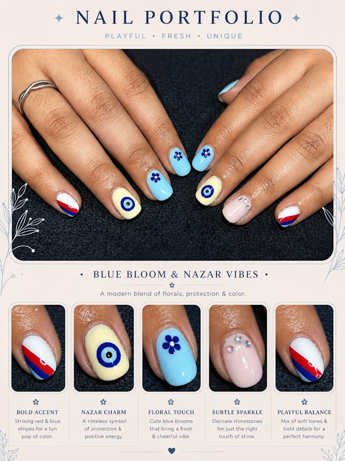create custom handmade press on nails and nail sets