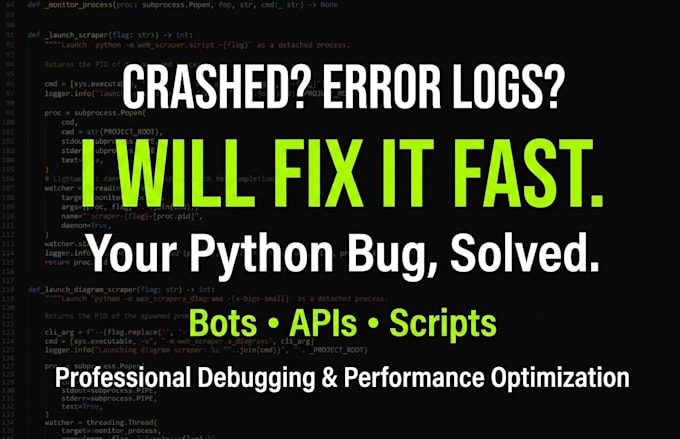 fix python script, fix telegram bot, and debug backend bugs