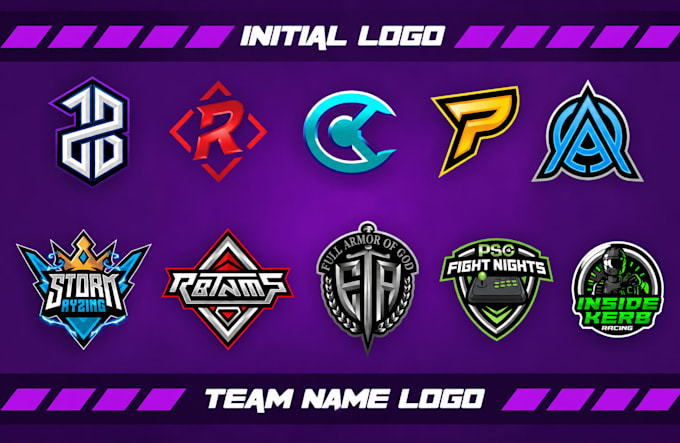 design professional initials logo for esports and gaming
