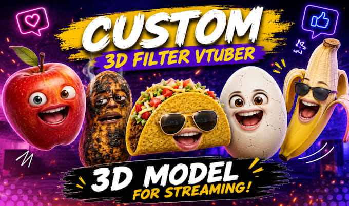 create a custom 3d vtuber snapchat lens studio ar filter for streaming and obs