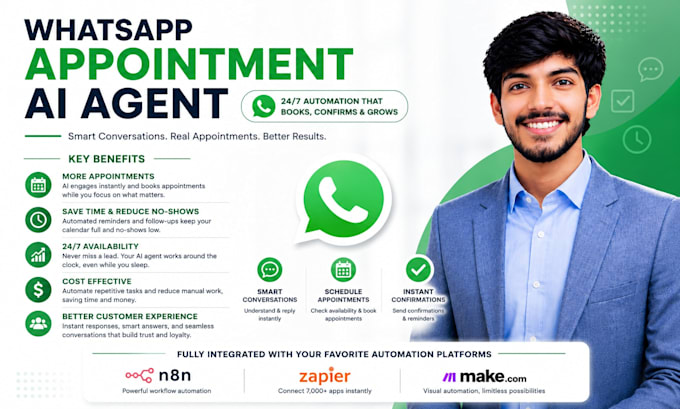 build a whatsapp ai appointment booking agent for business with dashboard