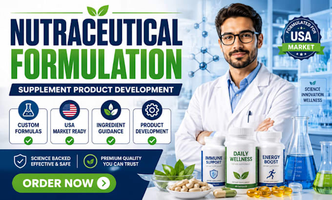 develop nutraceutical supplement formulations for USA brands