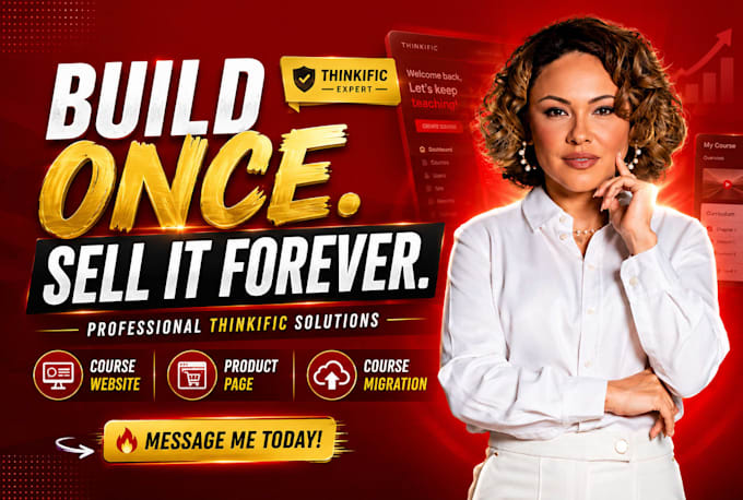 build thinkific course website, thinkific product page, course migration