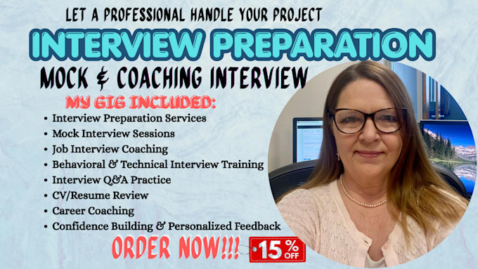 provide professional interview prep mock interview career coaching job interview