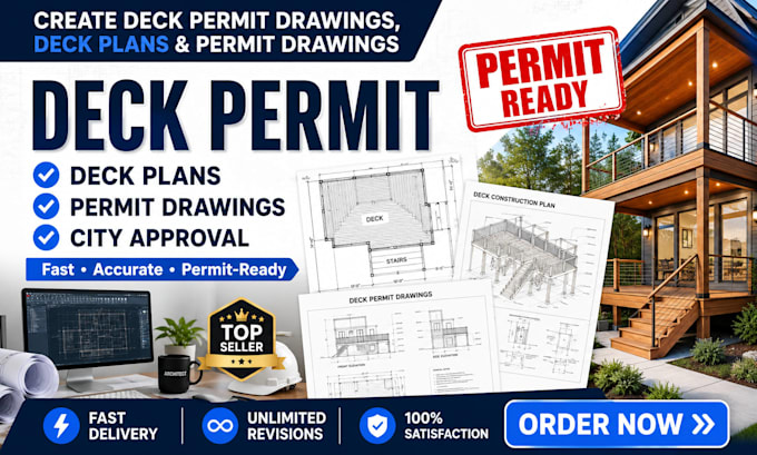 create deck permit drawings, deck plans, and permit drawings for approval