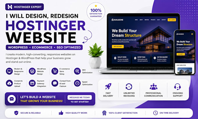 design hostinger website, redesign wordpress hostinger website ecommerce website