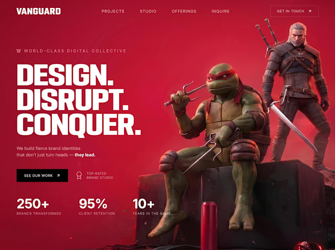 create interactive and animated landing pages