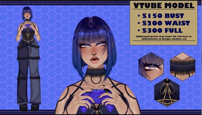 draw and rig live2d vtuber model, anime vtuber avatar for vtube studio