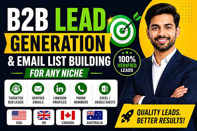 do b2b lead generation and email list building for any niche