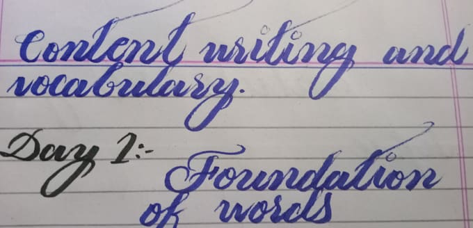 do elegant english cursive handwriting