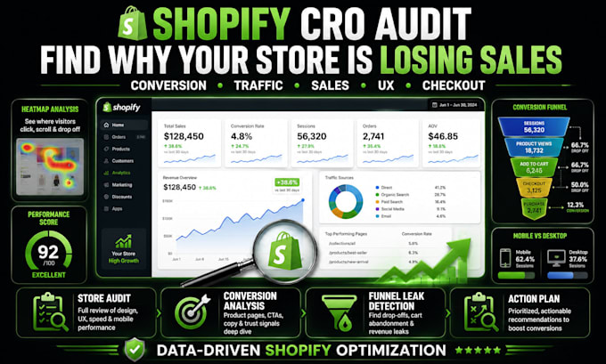 shopify cro audit, shopify audit to increase conversion rate, shopify audit