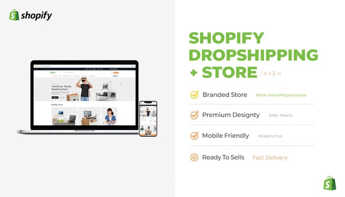 build a branded shopify dropshipping store ready for sales
