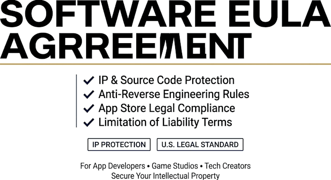 draft a legally binding software end user license agreement eula