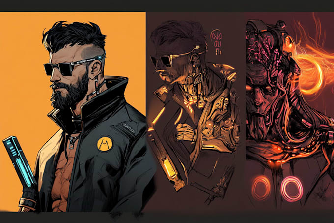 draw a highly detailed cyberpunk anime illustration